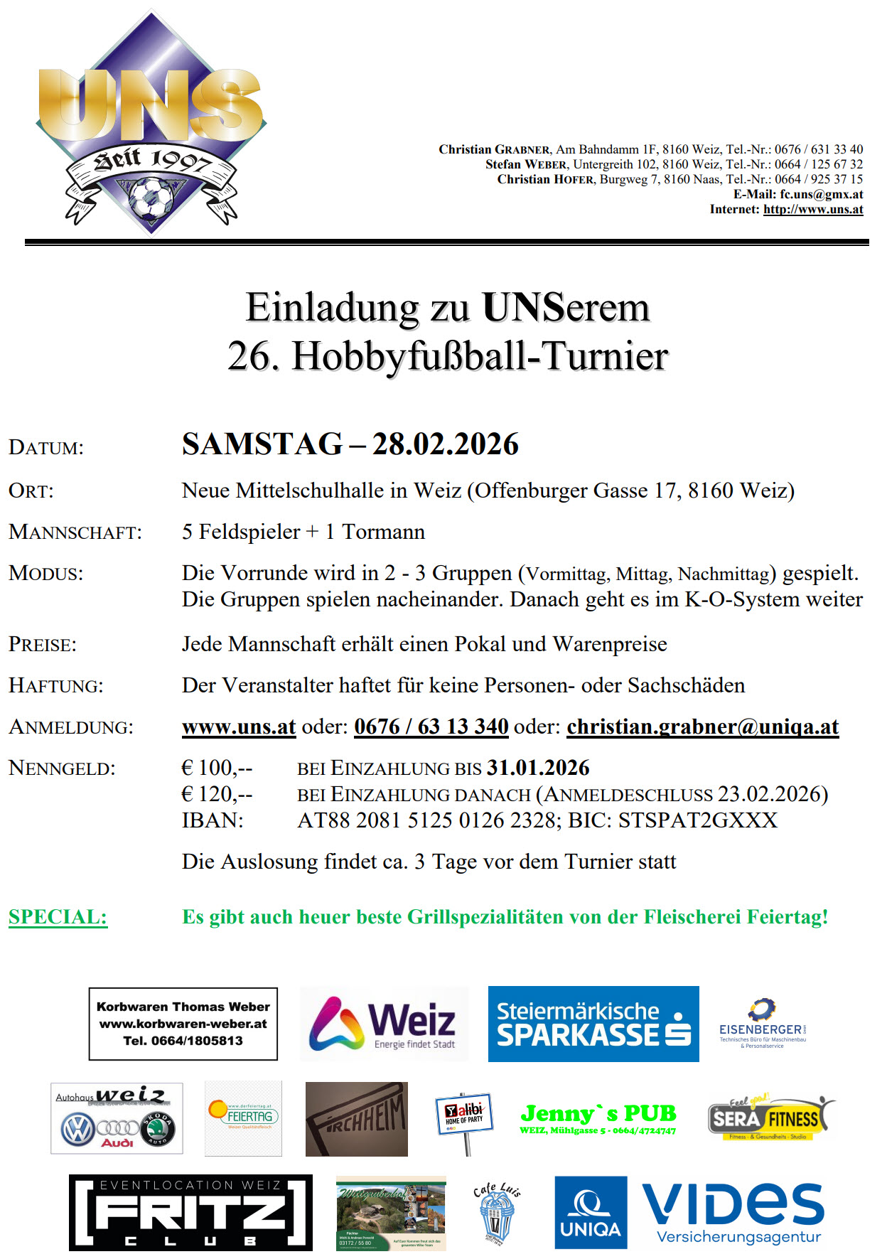 25 Turnier UNS